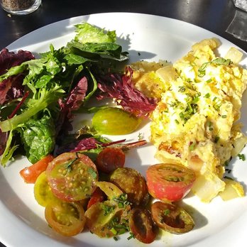 Postino East - Scrambled eggs with potato, salad and tomatoes. Very refreshing - Wine Bars Near Me - Gilbert, Arizona Postino East - Scrambled eggs with potato, salad and tomatoes. Very refreshing - Wine Bars Near Me - Gilbert, Arizona