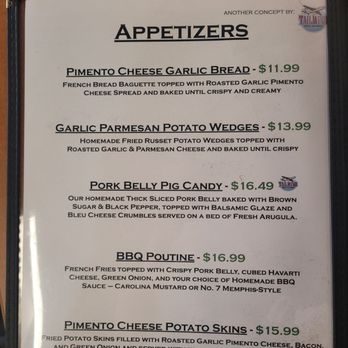 Tailwind Concessions - Menu - appetizers - Bars Near Me - Chattanooga, Tennessee