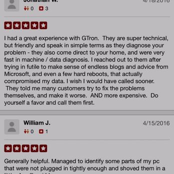 GTron - Missing Yelp feedbacks and true clients reviews! - IT Services & Computer Repair Near Me - El Sobrante, California