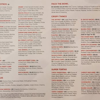 Taco Bamba Richmond - Menu - Tacos Near Me - Richmond, Virginia