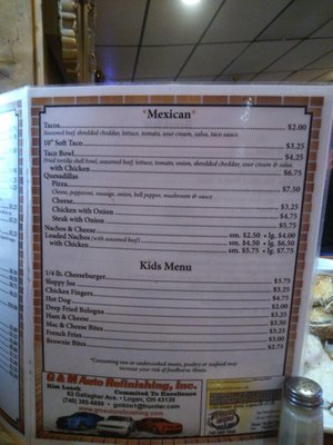 Menu photo 6 Home Tavern Logan, OH