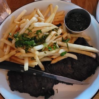 La Lucha - Steak Frites - crispy french fries, chimichurri - Seafood Near Me - Houston, Texas La Lucha - Steak Frites - crispy french fries, chimichurri - Seafood Near Me - Houston, Texas