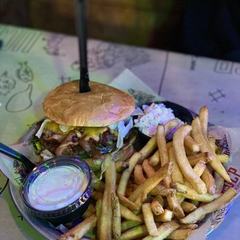 River City Cafe - Bacon cheeseburger with fries - American Near Me - Myrtle Beach, South Carolina River City Cafe - Bacon cheeseburger with fries - American Near Me - Myrtle Beach, South Carolina