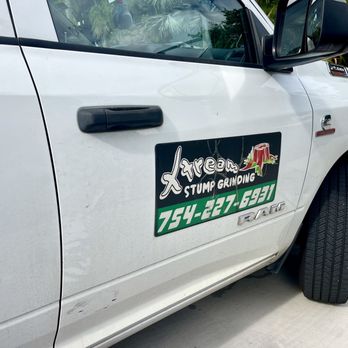 Xtream Stump Grinding - Truck Label - Tree Services Near Me - Margate, Florida