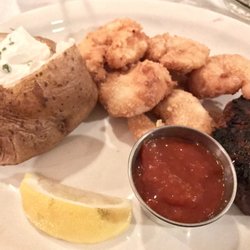 Cellar The - Filet and shrimp. The steak is so tender. Cuts like butter. The char flavor is perfect.