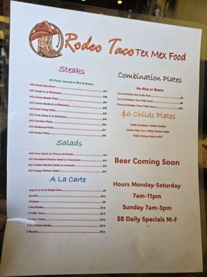 Menu photo 1 Rodeo Taco San Antonio, TX