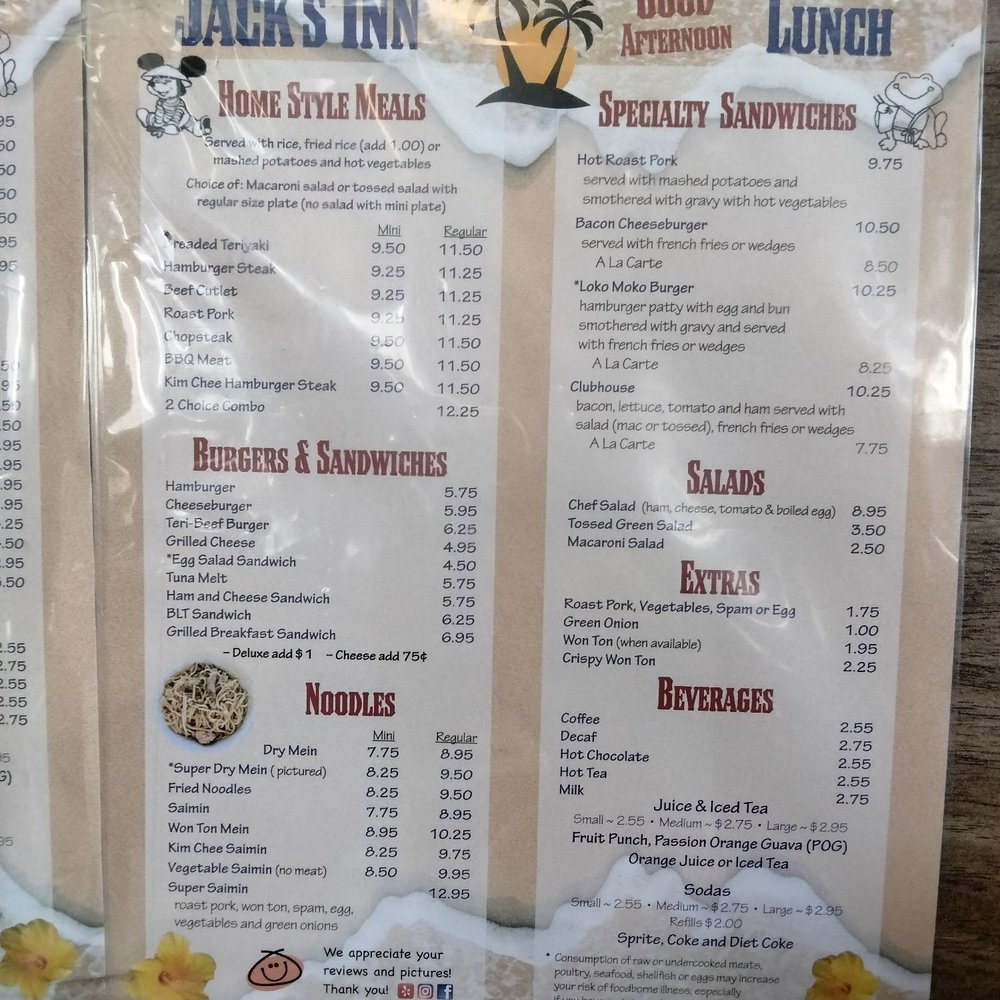 Jack's Inn - 12/20/22 - Breakfast & Brunch Near Me - Kahului, Hawaii