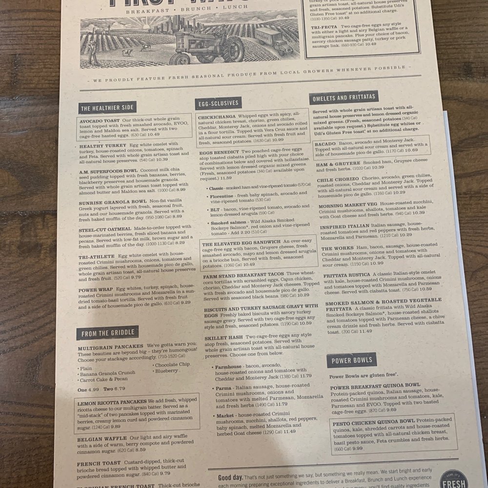 First Watch - Menu - Breakfast & Brunch Near Me - Naples, Florida
