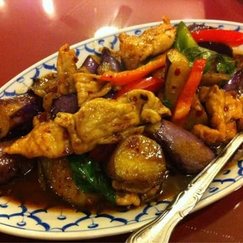 Divine Thai - Oh my heavenly spicy eggplant with pork - Thai Near Me - Grover Beach, California Divine Thai - Oh my heavenly spicy eggplant with pork - Thai Near Me - Grover Beach, California