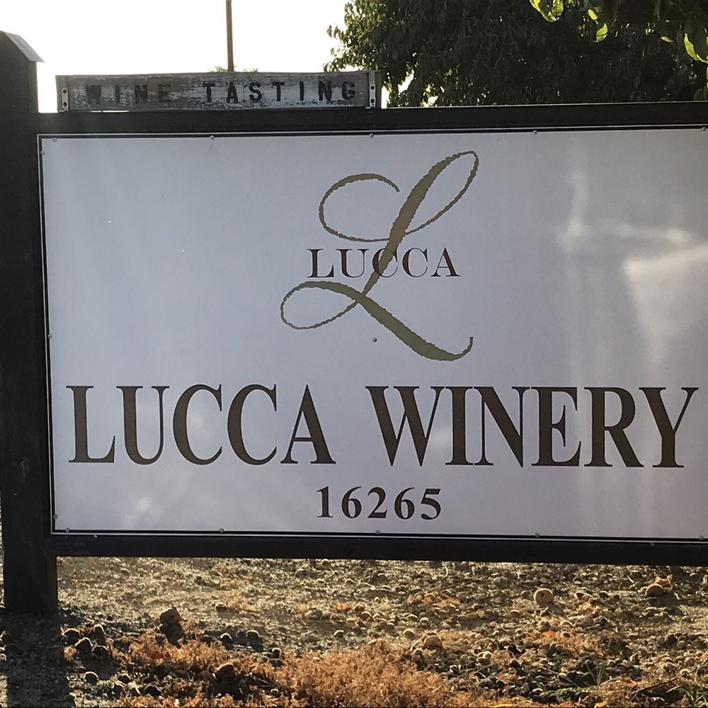 Lucca Winery - Entry sign from street view - Wineries Near Me - Ripon, California