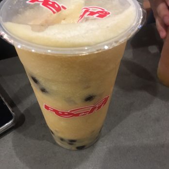 Pochi Bubble Tea Cafe - Oolong Tea Slush with boba and lychee jelly - Bubble Tea Near Me - Lynnwood, Washington Pochi Bubble Tea Cafe - Oolong Tea Slush with boba and lychee jelly - Bubble Tea Near Me - Lynnwood, Washington