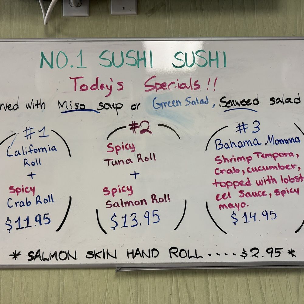No. 1 Sushi Sushi - Specials - Sushi Bars Near Me - Pittsburgh, Pennsylvania No. 1 Sushi Sushi - Specials - Sushi Bars Near Me - Pittsburgh, Pennsylvania