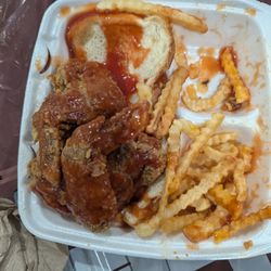 Buffalo Sam's - 6 piece wing dinner with mild sauce