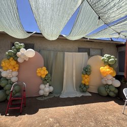 Balloons Pro - A mix of kalisan and symprtex! Was nervous they'd start popping because outside was 90 degrees almost the whole day!