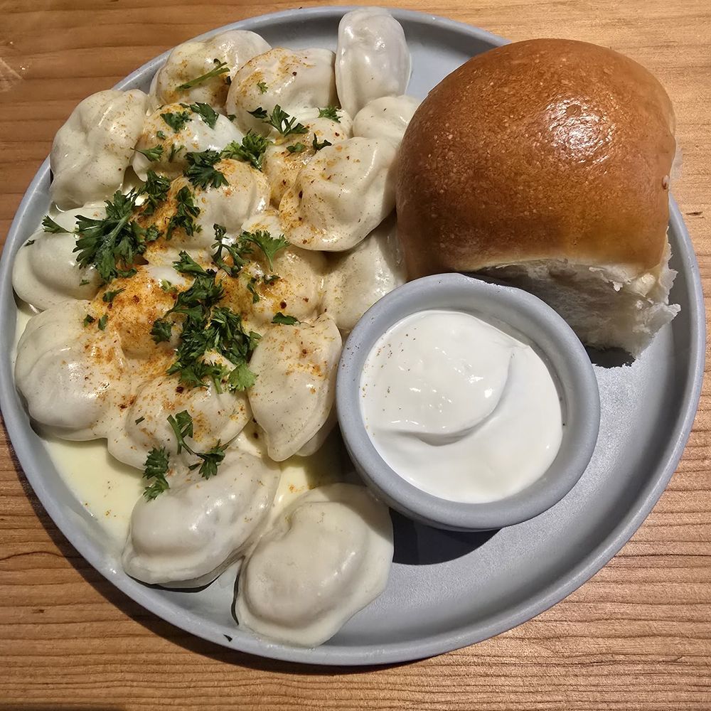 Meat dumplings with Butter Sauce Meat dumplings with Butter Sauce
