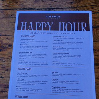 Tin Roof Bistro - Happy hour menu - New American Near Me - Manhattan Beach, California Tin Roof Bistro - Happy hour menu - New American Near Me - Manhattan Beach, California