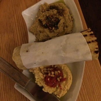 Autre Monde Café - Flatbread with white bean and pistachio hummus - Mediterranean Near Me - Berwyn, Illinois Autre Monde Café - Flatbread with white bean and pistachio hummus - Mediterranean Near Me - Berwyn, Illinois