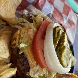 The Original Corner Pub Green Hills - The Mr opted for a burger. Juicy and he loved it