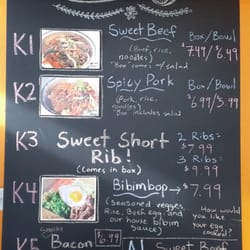 Koko Lunchbox - Menu board :)