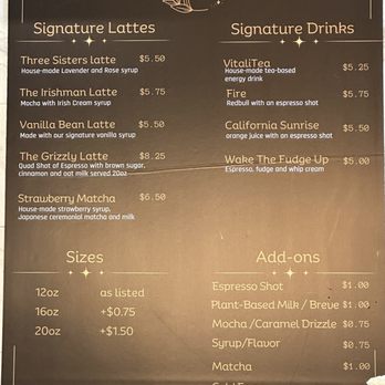 Three Sisters Coffee & Tea - Menu IG: @ammysalamii - Coffee & Tea Near Me - Burbank, California