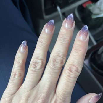 Rose Nails & Spa - Gel x nails ombré jelly w purple cat eye French tip - Nail Salons Near Me - St Louis, Missouri Rose Nails & Spa - Gel x nails ombré jelly w purple cat eye French tip - Nail Salons Near Me - St Louis, Missouri