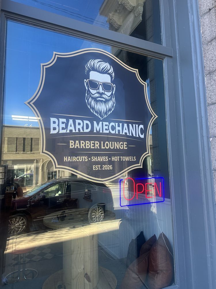 Beard Mechanic Barber Lounge Logo