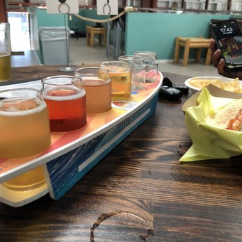 SoCal Vibes Co. - Cider flight and inside out pizza sandwich - Breweries Near Me - Carson, California SoCal Vibes Co. - Cider flight and inside out pizza sandwich - Breweries Near Me - Carson, California