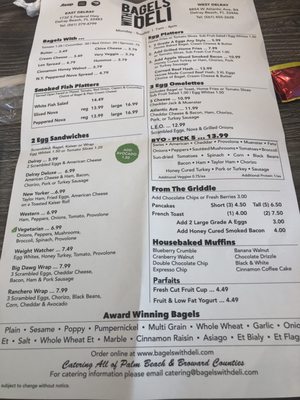 Menu photo 6 Bagels With Deli Delray Beach, FL
