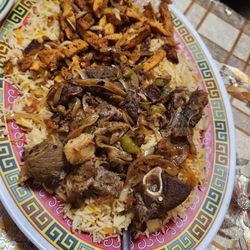 Red Sea Cafe & Deli - Rice platter, half chicken, half lamb