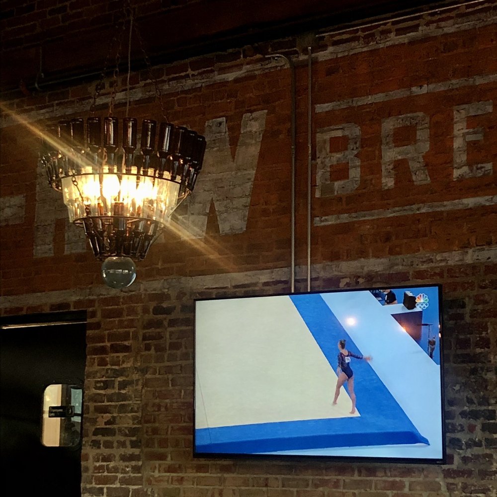 Yee-Haw Brewing - Beer bottle chandelier. Olympics on the tv. - Breweries Near Me - Johnson City, Tennessee Yee-Haw Brewing - Beer bottle chandelier. Olympics on the tv. - Breweries Near Me - Johnson City, Tennessee