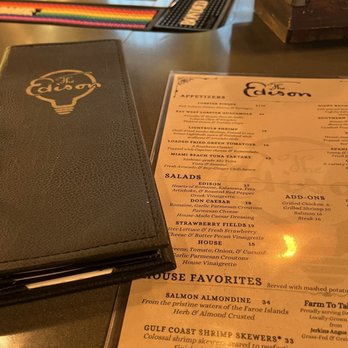 The Edison - Menu - Steakhouses Near Me - Tallahassee, Florida