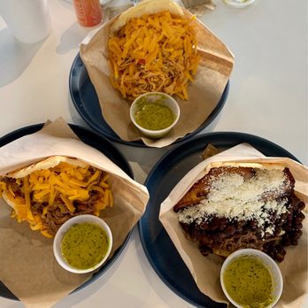 Arepa Please - La Catira (top), The Jax Blond Arepa (left) & Pabellon Arepas - Coffee & Tea Near Me - Jacksonville, Florida