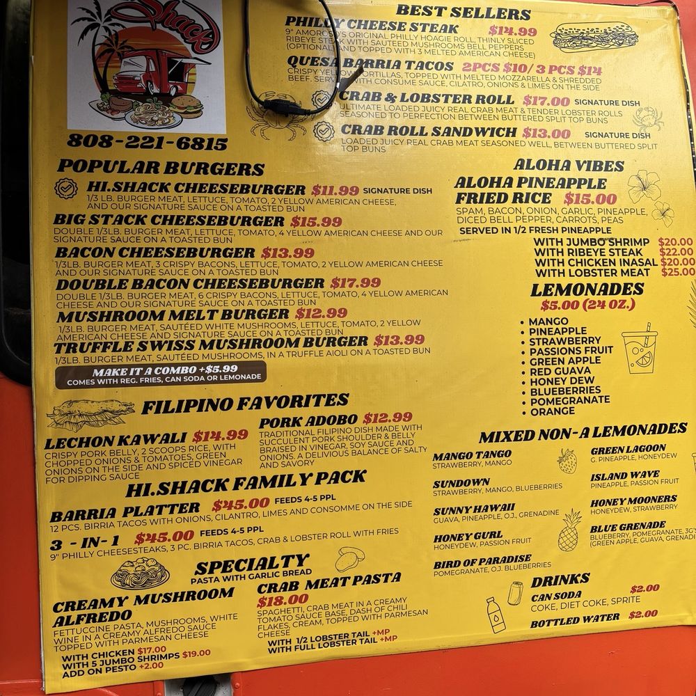 HI Shack - Menu - Tacos Near Me - Honolulu, Hawaii
