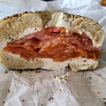 The Bagel Corner & Cafe - Lox, scallion creamcheese and Tomatoes - Bagels Near Me - Middletown, New York