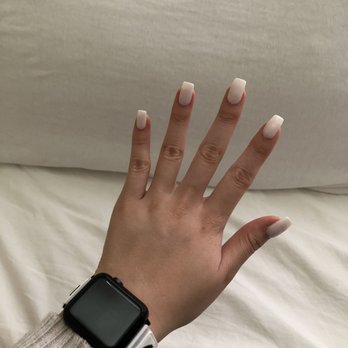 Uv Nails - SNS (dip powder) nails, milky white. - Nail Salons Near Me - Charlotte, North Carolina