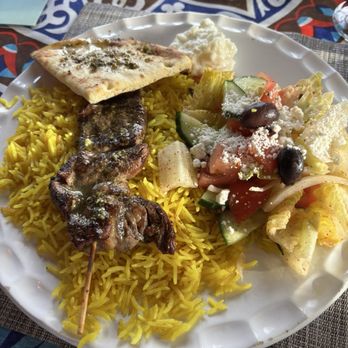 Pharaohs Restaurant - Beef souvlaki lunch plate - Egyptian Near Me - Edmonton, Alberta