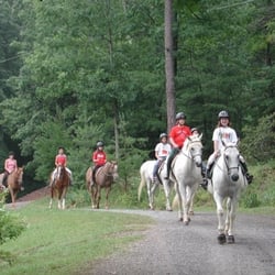 Camp Merri-Mac for Girls - Horseback riding around camp.
