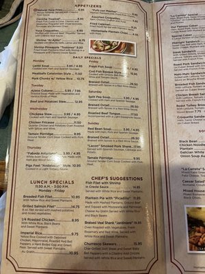 Menu photo 1 La Carreta Miami, FL