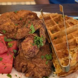 chicken and waffles