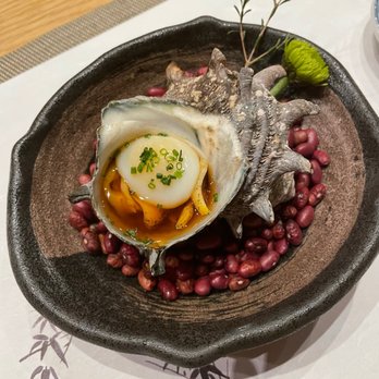 Kame Omakase - conch meat with quail egg and broth - Japanese Near Me - Las Vegas, Nevada