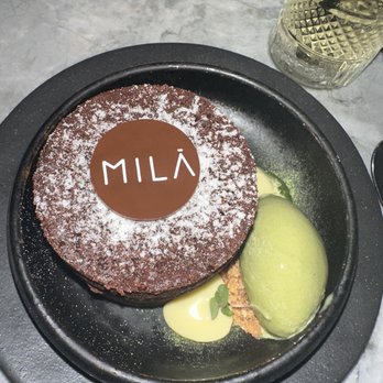 MILA Restaurant - Chocolate molten lava cake - Mediterranean Near Me - Miami Beach, Florida