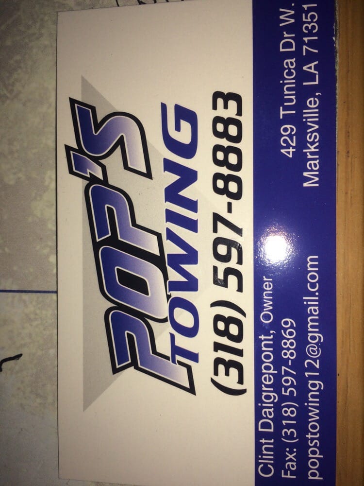 POP’S TOWING Updated August 2024 429 Tunica Dr W, Marksville