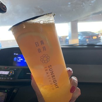 Sunright Tea Studio - Sunright fruit tea with agar boba and lychee jelly - Bubble Tea Near Me - Irvine, California
