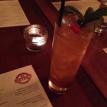 District Table and Bar - Basil, lemon, delish cocktail - New American Near Me - Stuart, Florida