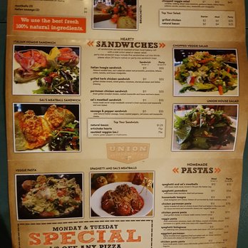 Union Pizza Company - 2017-09-02. Union Pizza, Los Angeles, CA. Menu 1. Other than pizza items. - Pizza Near Me - Manhattan Beach, California Union Pizza Company - 2017-09-02. Union Pizza, Los Angeles, CA. Menu 1. Other than pizza items. - Pizza Near Me - Manhattan Beach, California