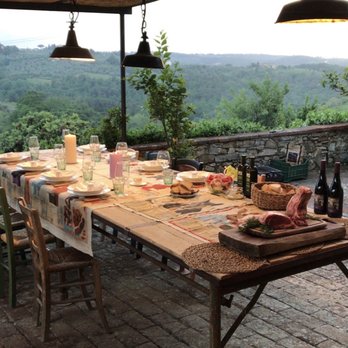 Tuscany at home - Dinner tablescape - Personal Chefs Near Me Tuscany at home - Dinner tablescape - Personal Chefs Near Me