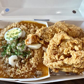 Jollibee - 2 piece Chickenjoy with palabok - Chicken Shop Near Me - Henderson, Nevada