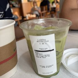 Starbucks - Vegan Iced Pistachio Latte made with soy milk