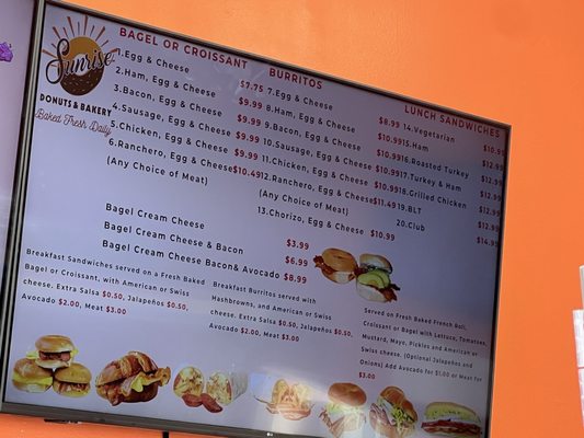 Menu photo 1 Sunrise Donuts & Bakery Whittier, CA Menu photo 1 Sunrise Donuts & Bakery Whittier, CA