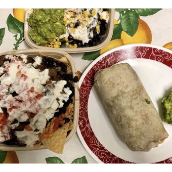 Oahu Mexican Grill - Steak burrito, kalua carnitas bowl and steak super nachos.  Awesome!!! - Mexican Near Me - Honolulu, Hawaii